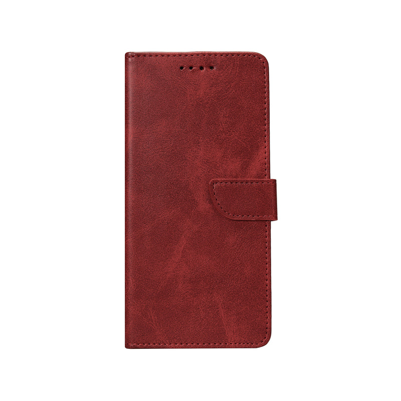 Rixus Bookcase For Apple iPhone 16 Dark Red