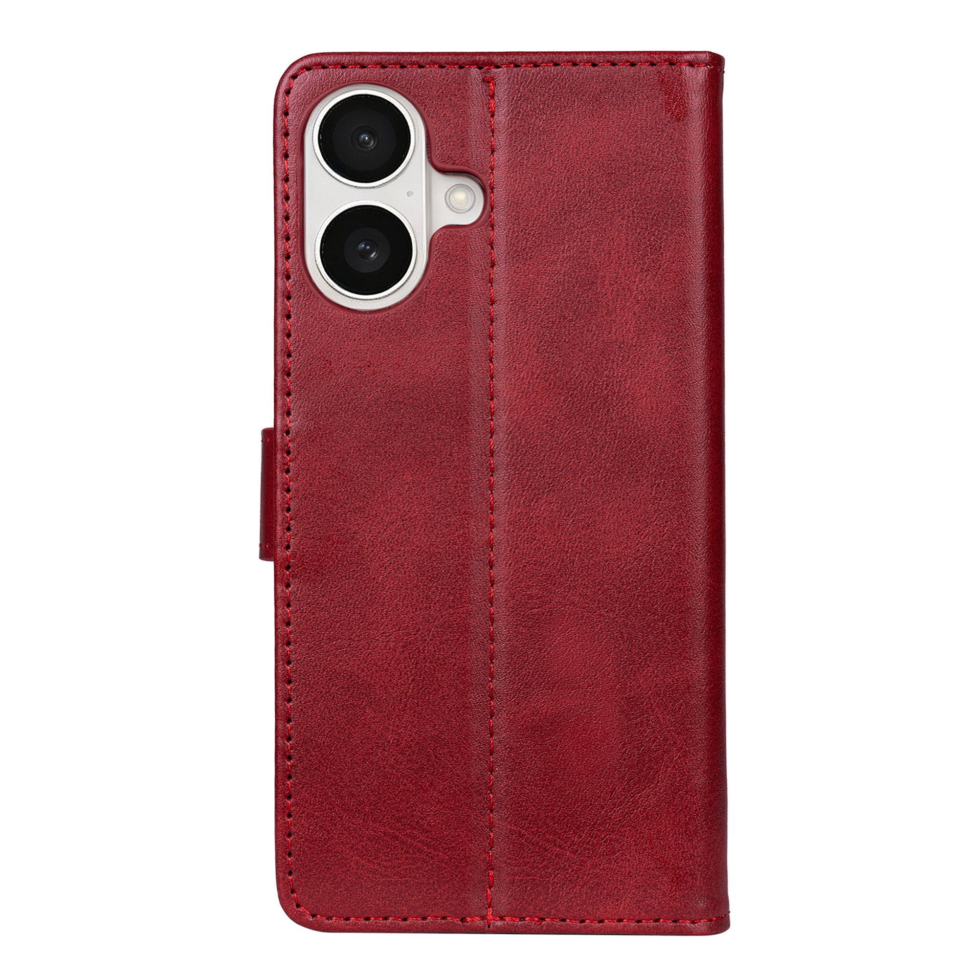 Rixus Bookcase For Apple iPhone 16 Dark Red