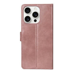 Rixus Bookcase For Apple iPhone 16 Pro Pink