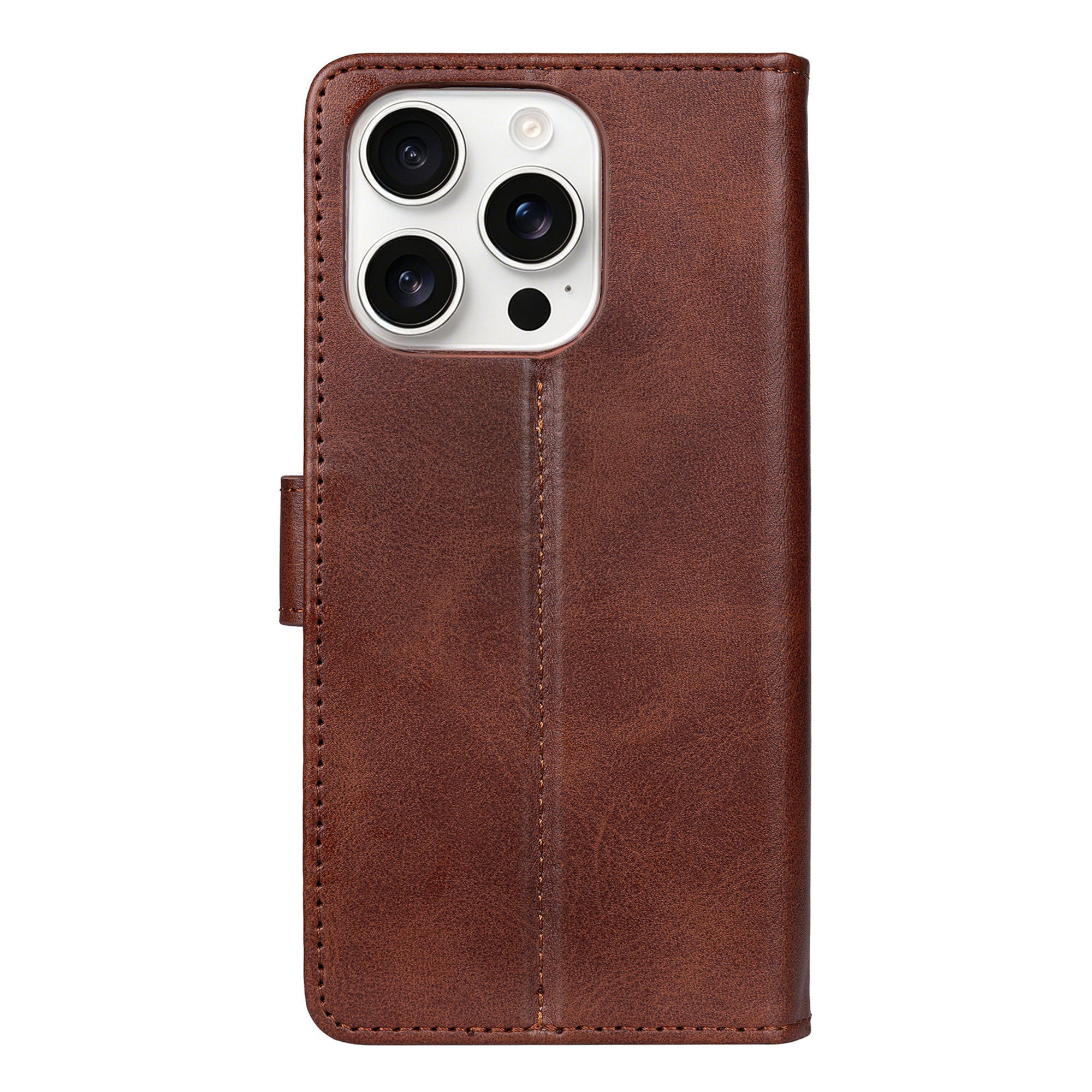 Rixus Bookcase For Apple iPhone 16 Pro Brown