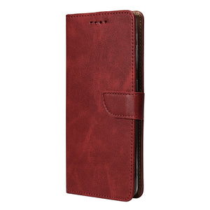 Rixus Bookcase For Apple iPhone 16 Pro Dark Red
