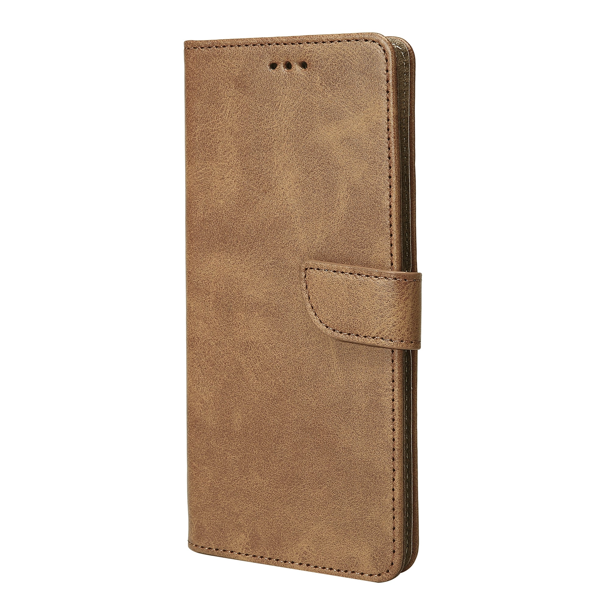 Rixus Bookcase For Apple iPhone 16 Pro Light Brown