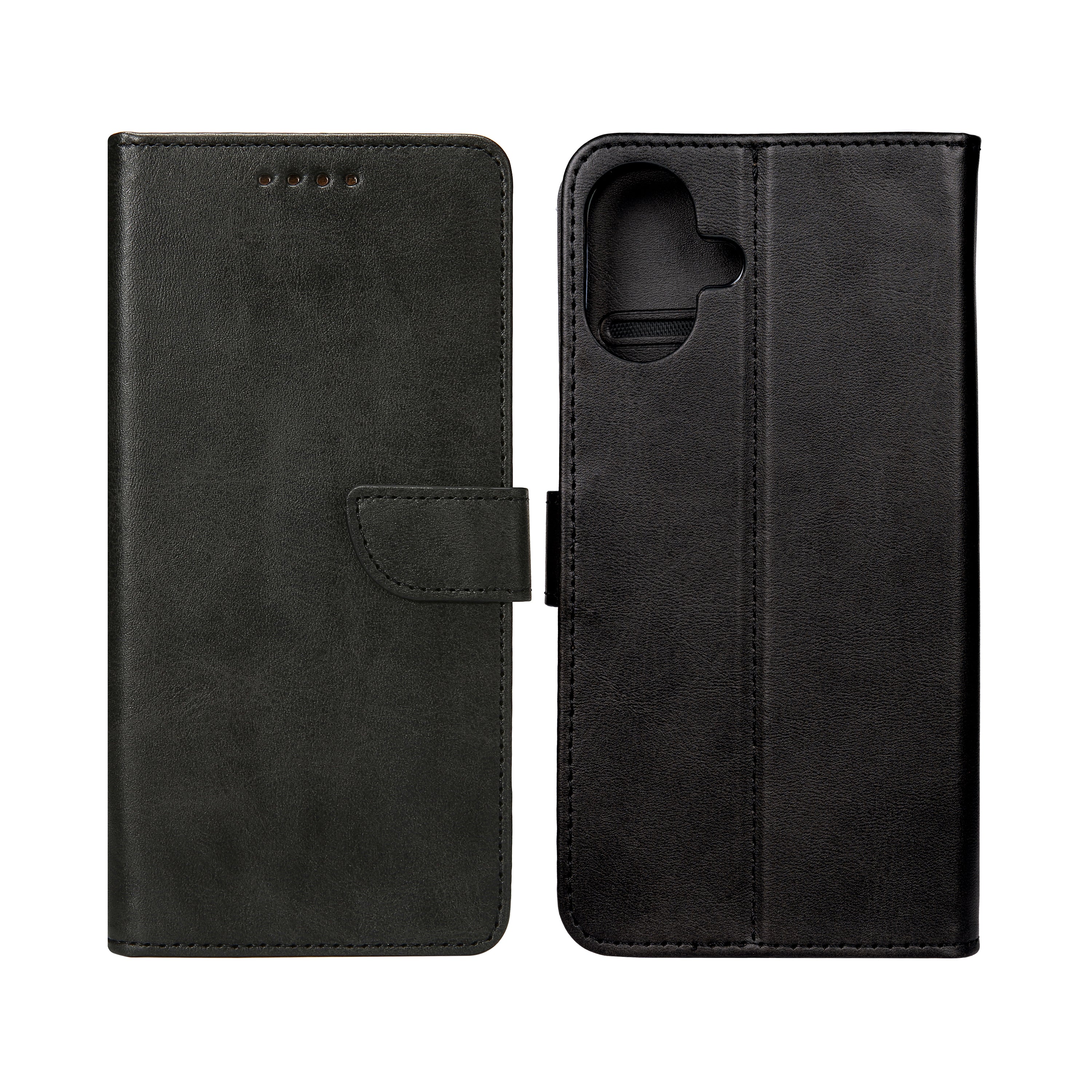 Rixus Bookcase For Apple iPhone 16 Plus Black