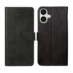 Rixus Bookcase For Apple iPhone 16 Plus Black