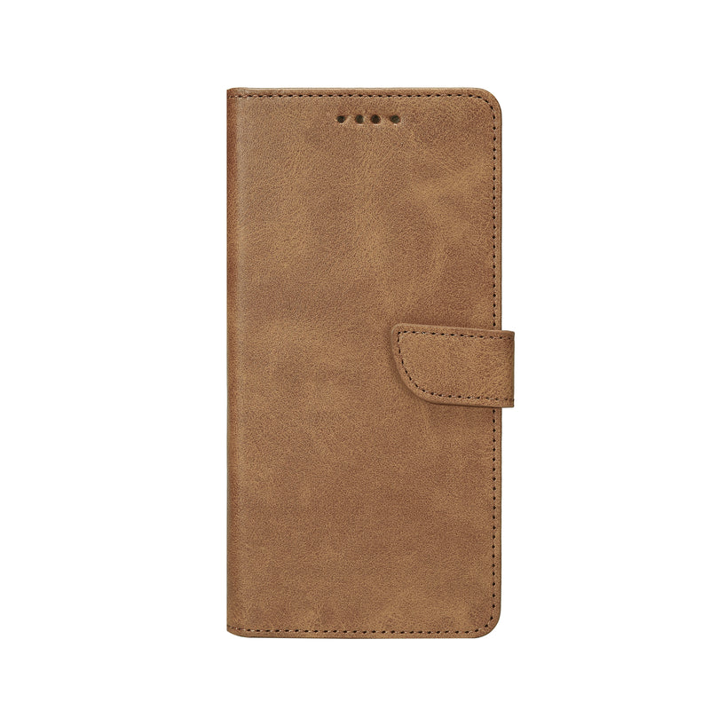 Rixus Bookcase For Apple iPhone 16 Plus Light Brown