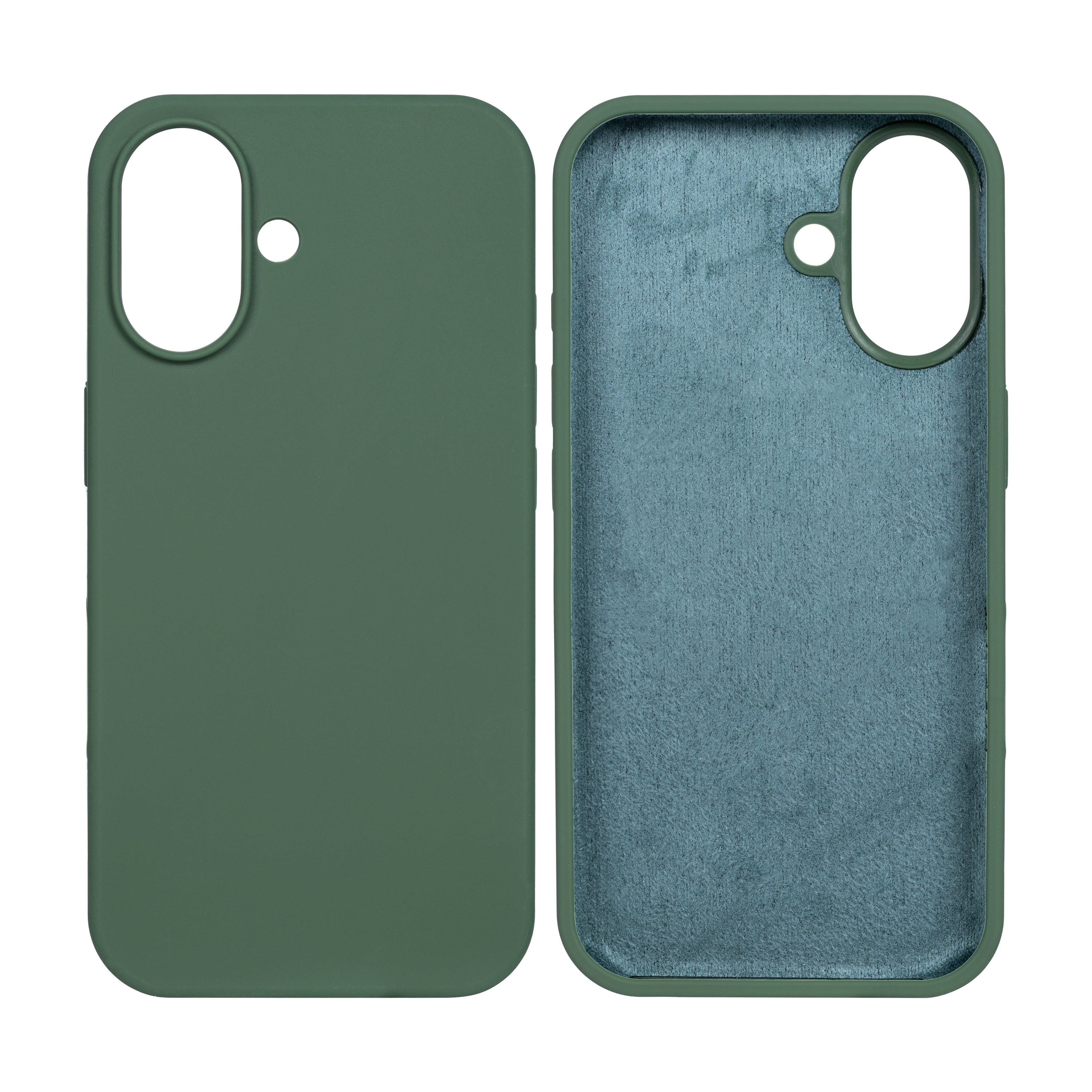 Rixus Soft TPU Phone Case For Apple iPhone 16 Plus Dark Green