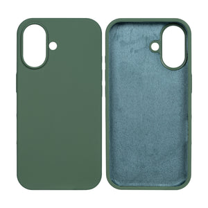 Rixus Soft TPU Phone Case For Apple iPhone 16 Plus Dark Green