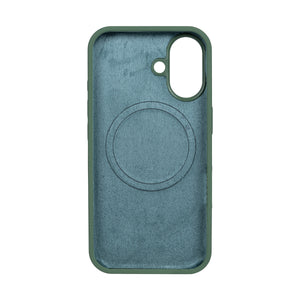 Rixus Soft TPU Phone Case With MagSafe For Apple iPhone 16 Dark Green