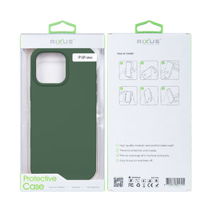 Rixus Soft TPU Phone Case With MagSafe For Apple iPhone 16 Pro Max Dark Green
