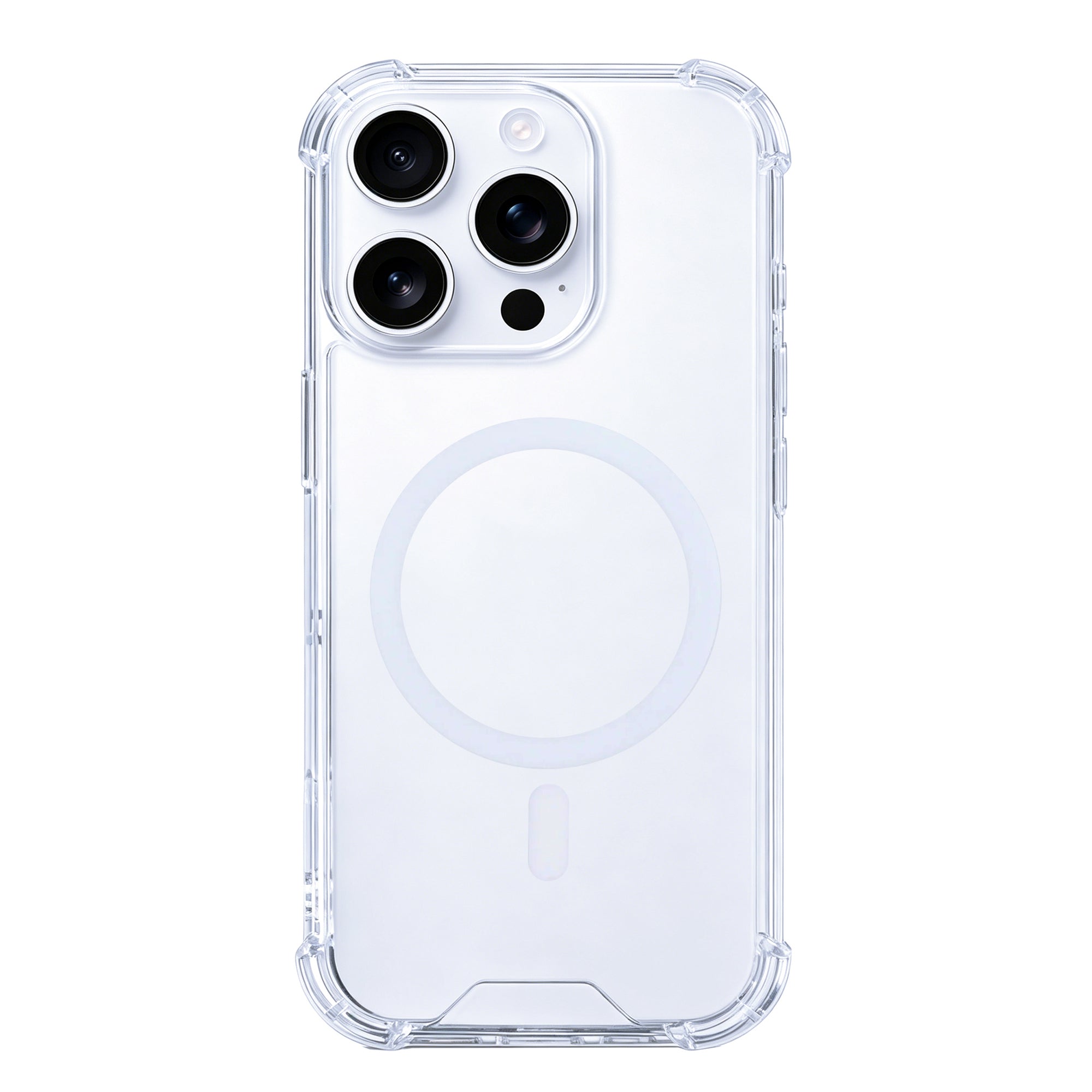 Rixus Anti-Burst Case With MagSafe Compatible For Apple iPhone 16 Pro Transparent