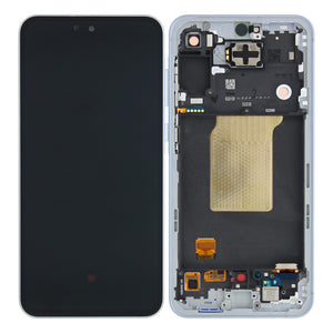 Samsung Galaxy A55 A556B Display And Digitizer With Frame Ice Blue Pre-Assembled