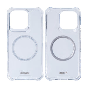 Rixus Armor-X Anti Shock Case With MagSafe For Apple iPhone 16 Pro Transparent