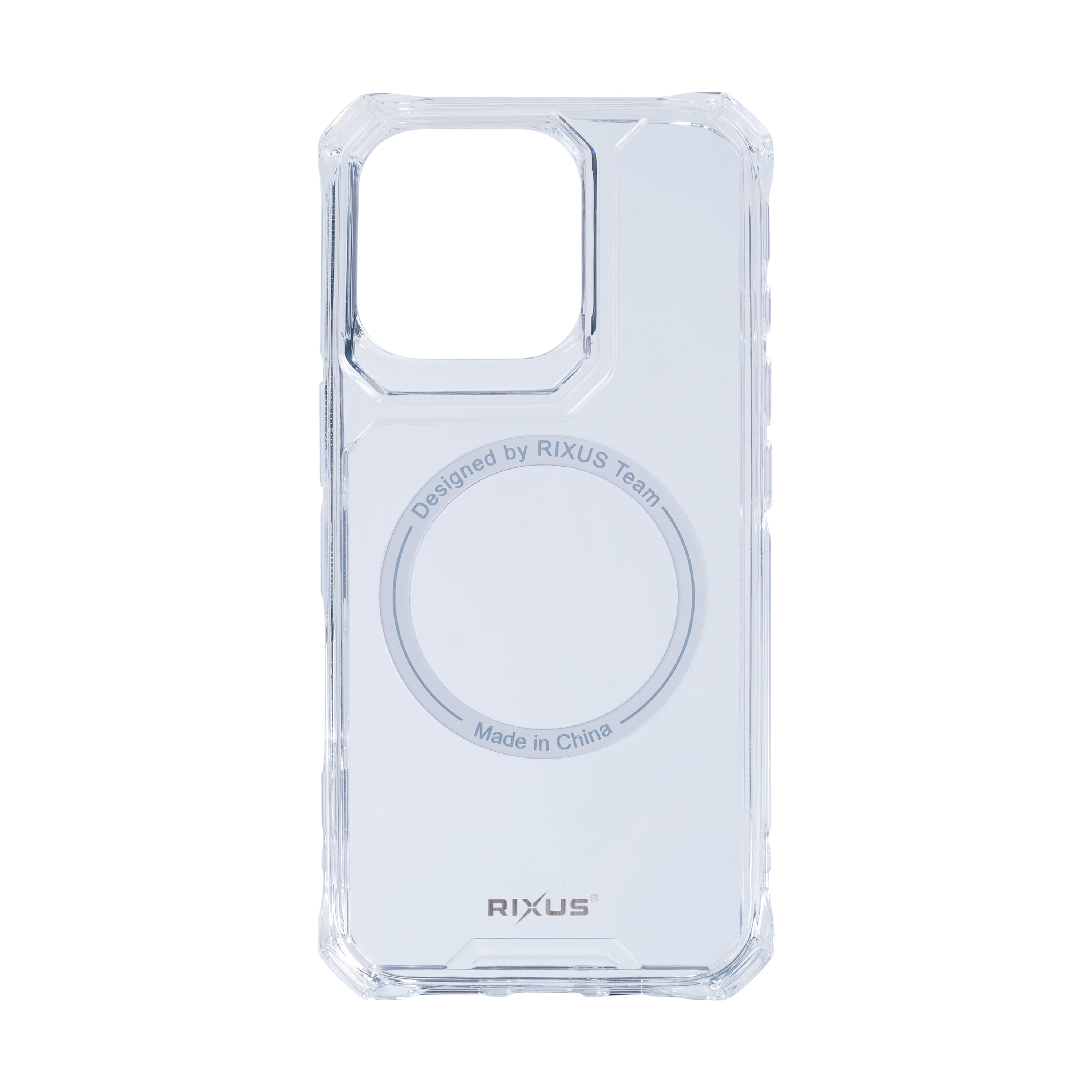 Rixus Armor-X Anti Shock Case With MagSafe For Apple iPhone 16 Pro Max Transparent