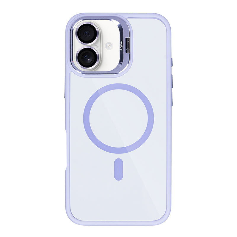 Rixus Classic 03 Case With MagSafe Compatible For Apple iPhone 16 Light Purple
