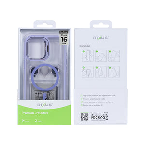 Rixus Classic 03 Case With MagSafe Compatible For Apple iPhone 16 Plus Light Purple