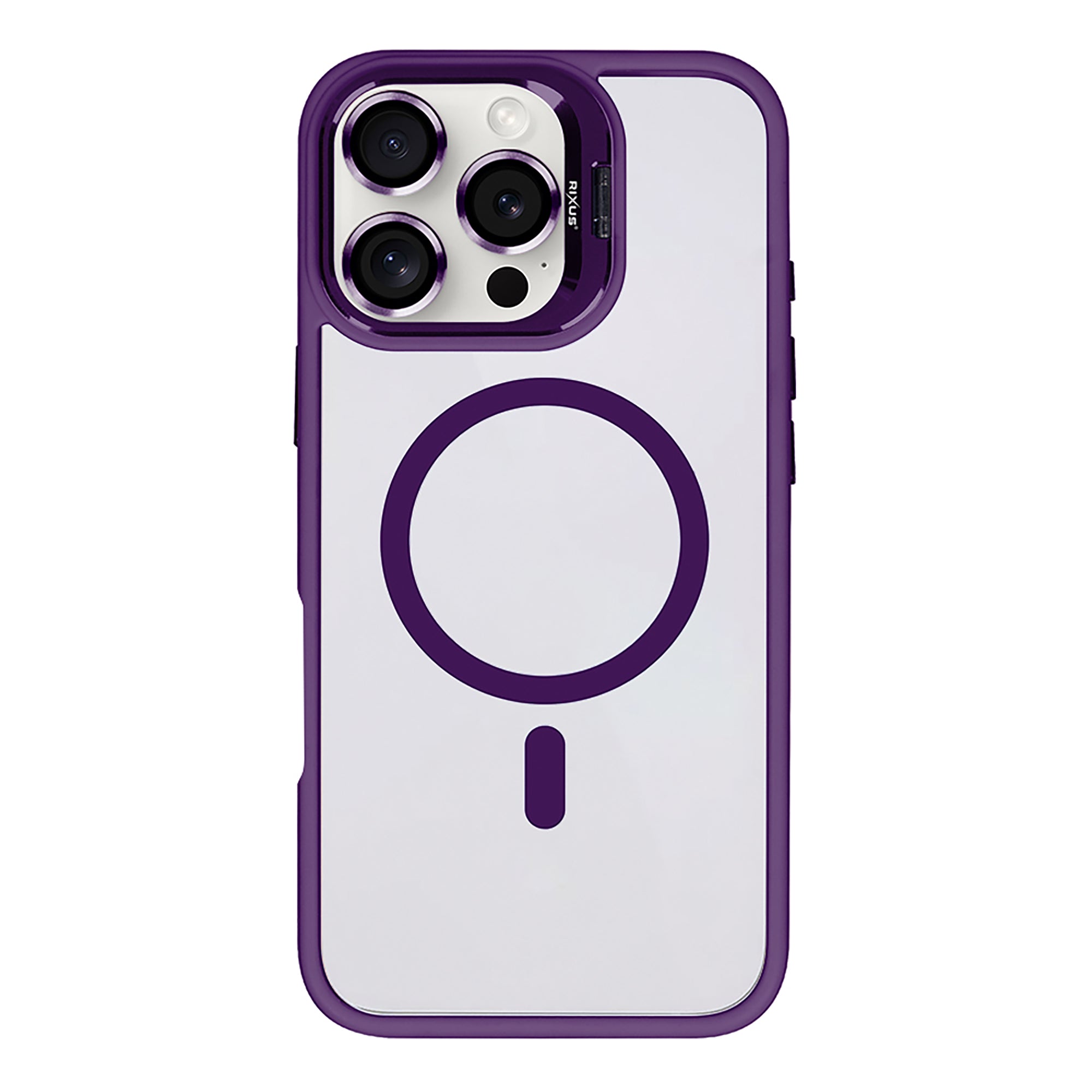 Rixus Classic 03 Case With MagSafe Compatible For Apple iPhone 16 Pro Max Deep Purple