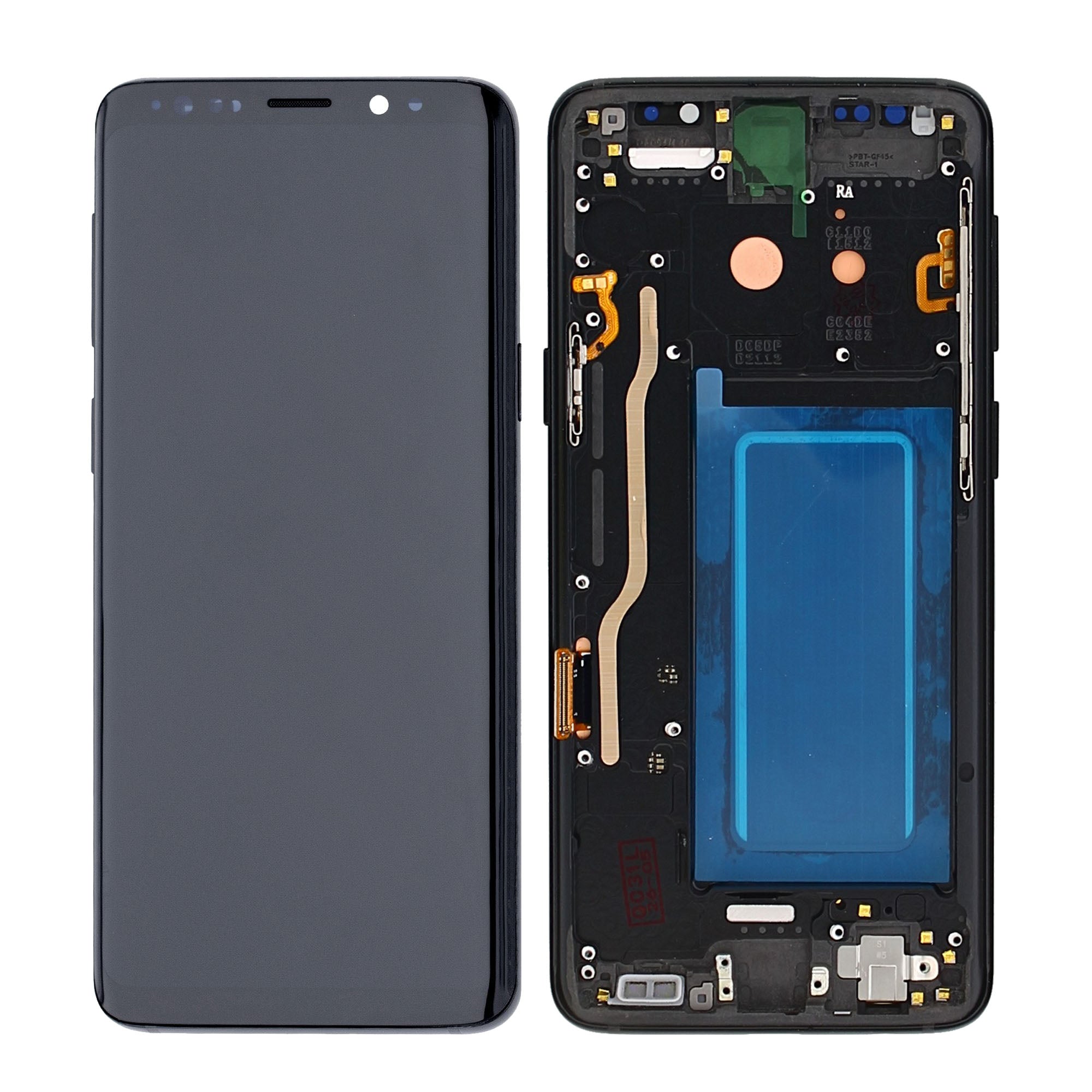 Samsung Galaxy S9 G960F Display And Digitizer With Frame Midnight Black Refurbished