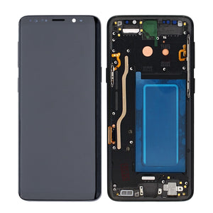 Samsung Galaxy S9 G960F Display And Digitizer With Frame Midnight Black Refurbished