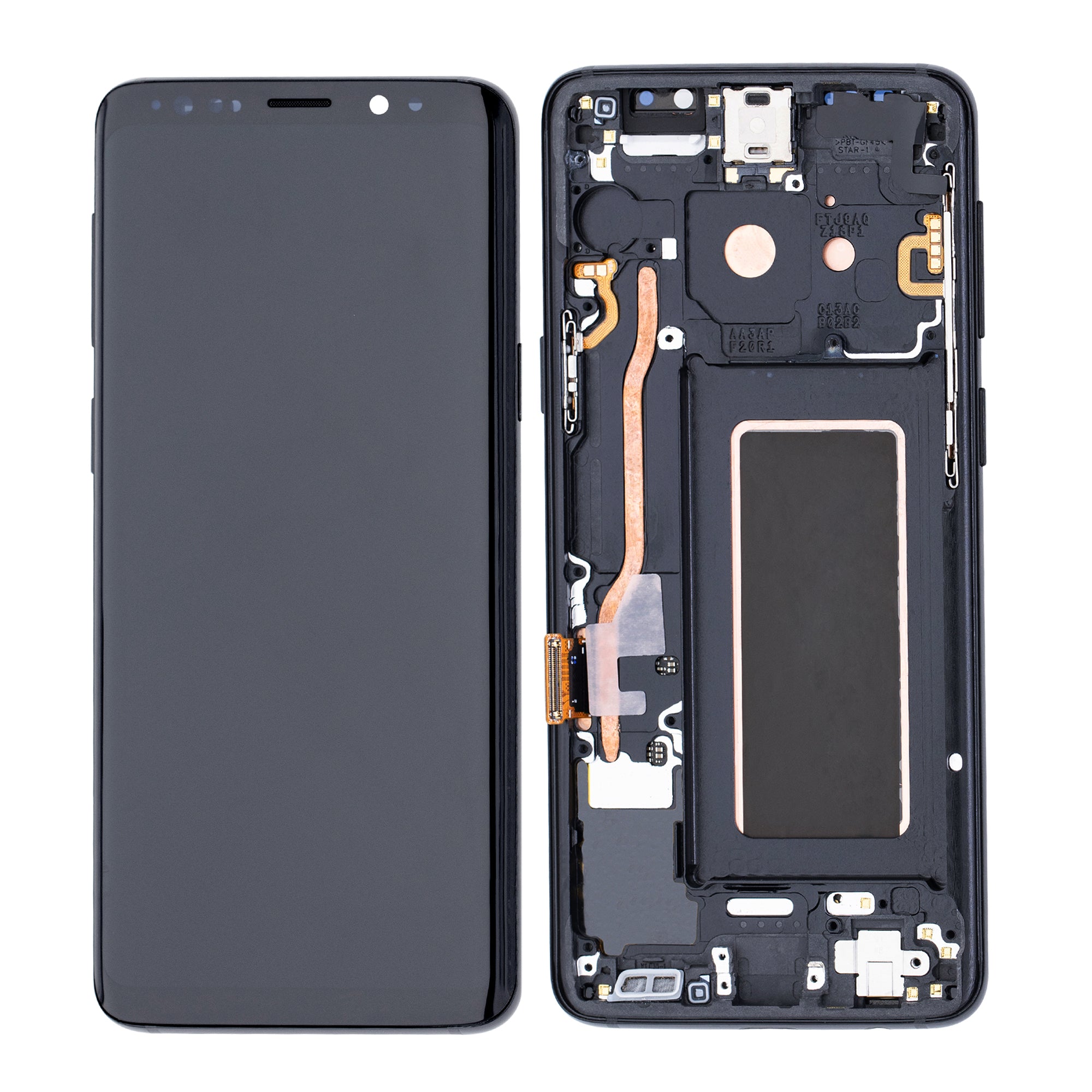 Samsung Galaxy S9 G960F Display And Digitizer With Frame Midnight Black Refurbished