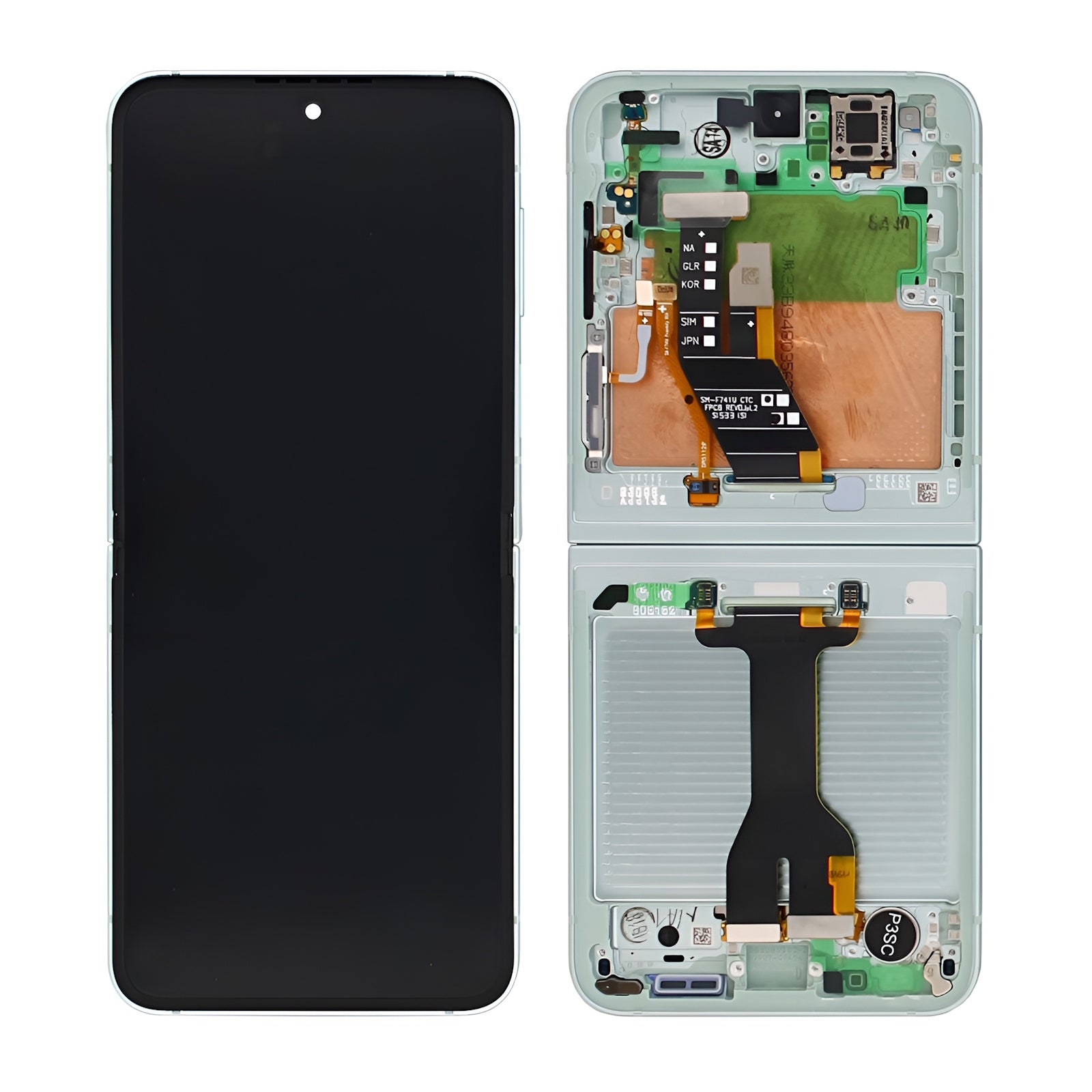 Samsung Galaxy Z Flip6 F741B Main Display And Digitizer With Frame Mint Service Pack