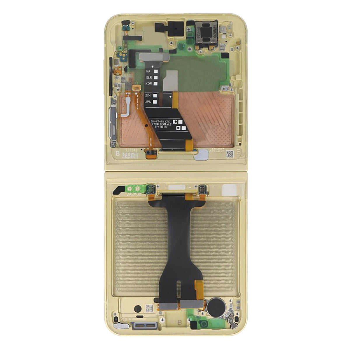 Samsung Galaxy Z Flip6 F741B Main Display And Digitizer With Frame Yellow Service Pack