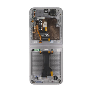 Samsung Galaxy Z Flip6 F741B Display And Digitizer With Frame Silver Shadow Service Pack