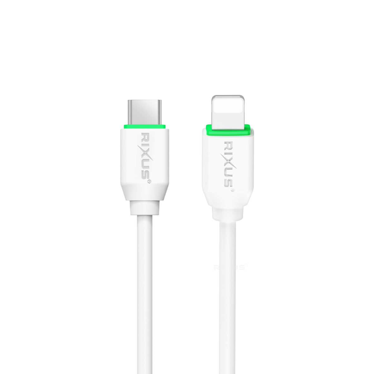 Rixus RX90L Adapter With USB-C To Lighting Cable 1m 20W White