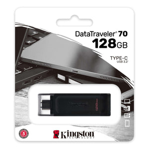 Kingston 128GB DataTraveler 70 USB-C 3.2 Gen 1 Flash Drive Black
