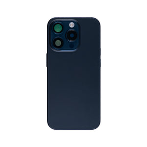 For iPhone 15 Pro Complete Housing Incl. All Small Parts Without Battery And Back Camera Blue Titanium