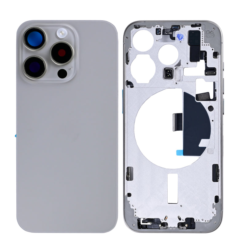 For Apple iPhone 15 Pro Housing With Small Parts Natural Titanium OEM