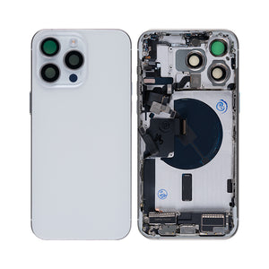 For iPhone 15 Pro Max Complete Housing Incl. All Small Parts Without Battery And Back Camera White Titanium