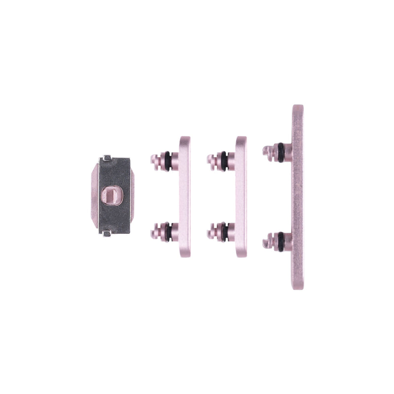 For Apple iPhone 15, 15 Plus Side Button Set Pink Pulled (4pcs）