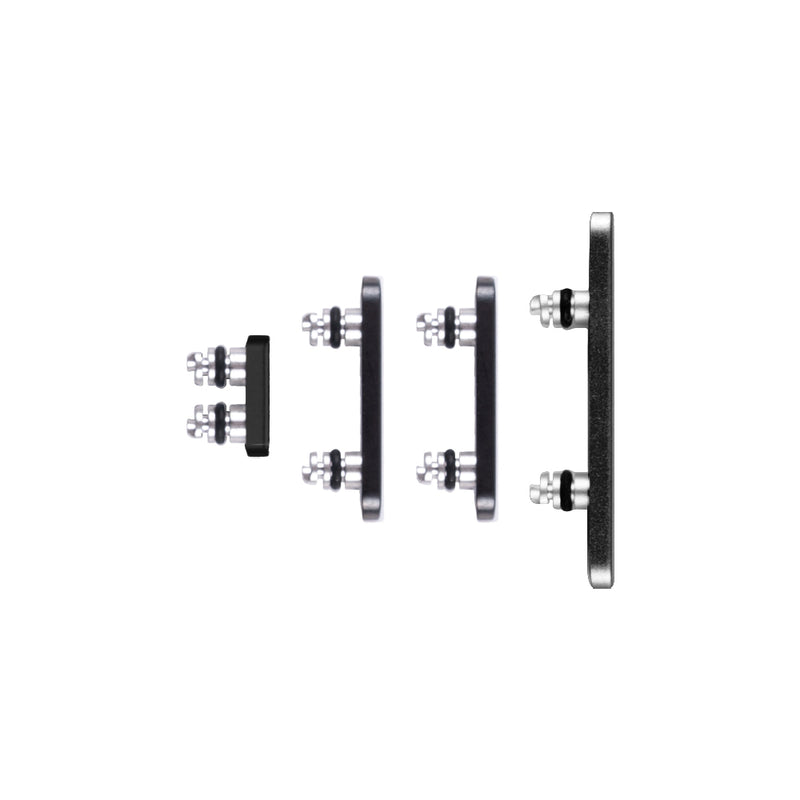 For Apple iPhone 15 Pro, 15 Pro Max Side Button Set Black Titanium Pulled (4pcs）