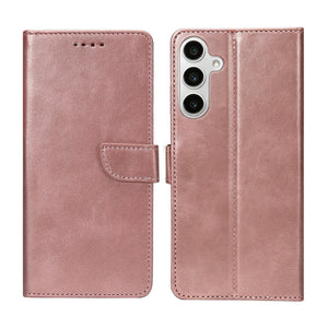 Rixus Bookcase For Samsung Galaxy S24 FE Pink