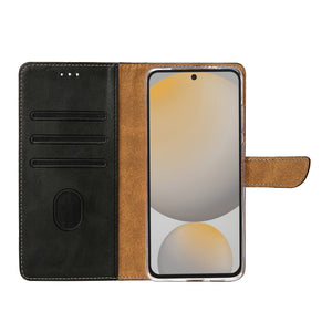 Rixus Bookcase For Samsung Galaxy S24 FE Black