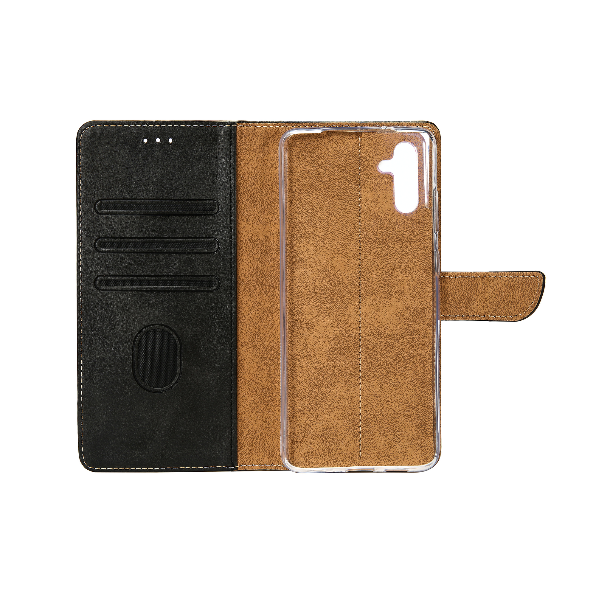 Rixus Bookcase For Samsung Galaxy S24 FE Black