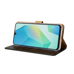 Rixus Bookcase For Samsung Galaxy A16 4G, 5G Black