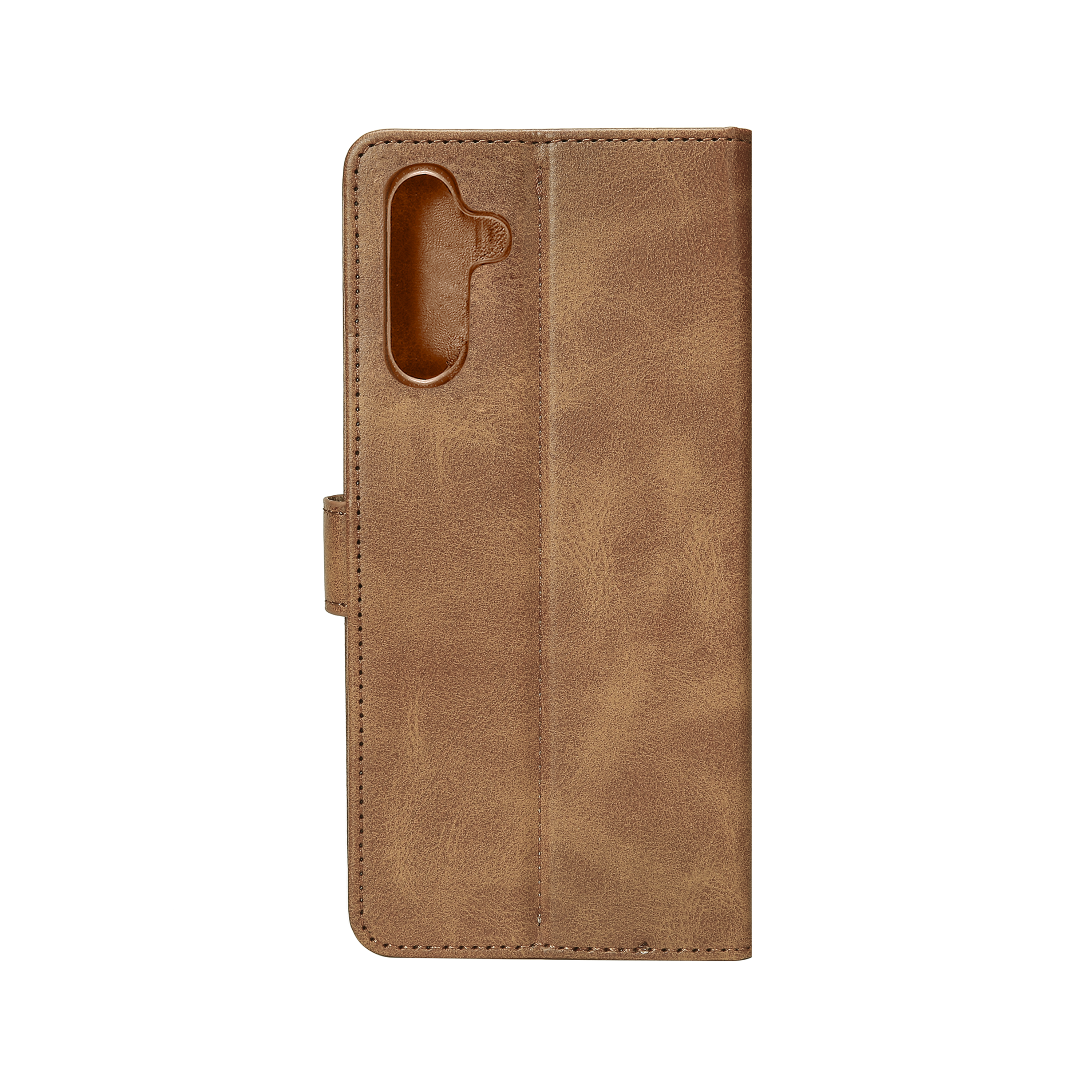 Rixus Bookcase For Samsung Galaxy A16 4G, A16 5G Light Brown