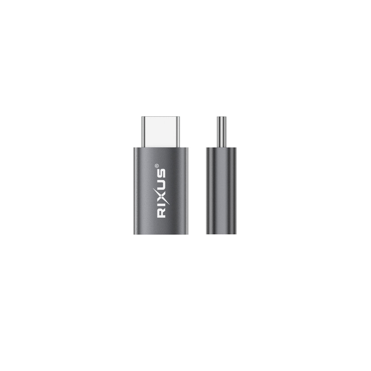 Rixus RXOTG03 USB-C To Lightning OTG Adapter Space Gray (2-Pack)