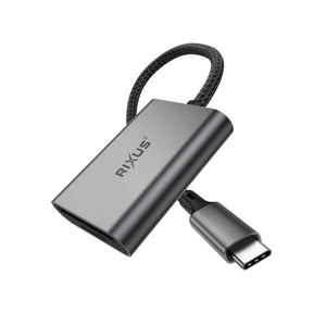 Rixus RXCR01 USB-C To SD/TF Card Reader Adapter Space Gray