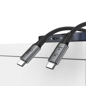 Rixus RXUC01 USB-C 4.0 To USB-C Cable 1m 240W Grey