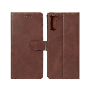 Rixus Bookcase For Samsung Galaxy S23 Plus Brown