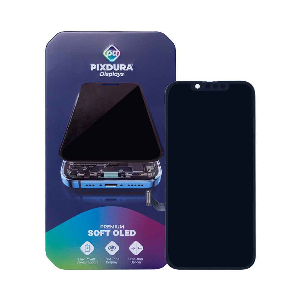 PIXDURA For Apple iPhone 14 Display And Digitizer Soft-OLED Premium (IC Removable) (90Hz)