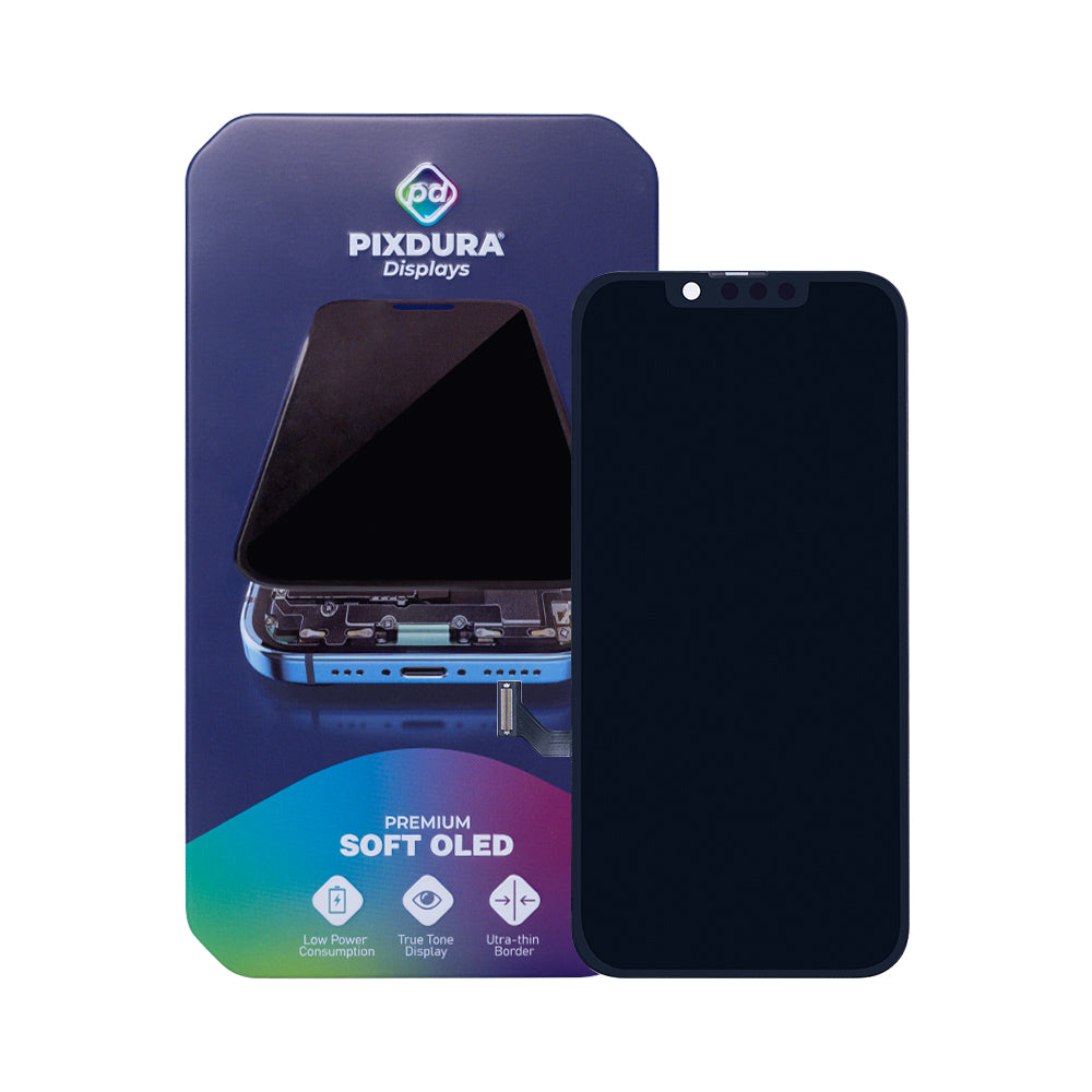 PIXDURA For Apple iPhone 14 Plus Display And Digitizer Soft-OLED Premium (IC Removable) (60Hz)