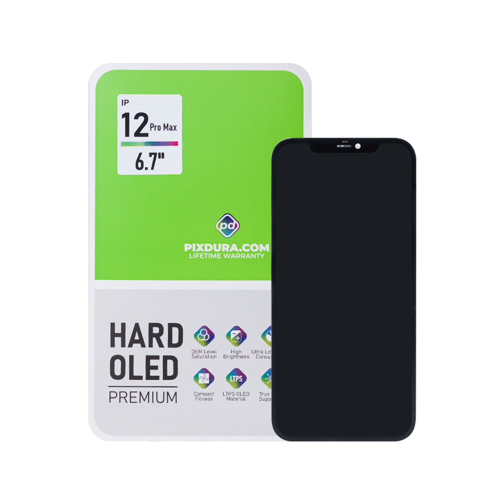 PIXDURA For Apple iPhone 12 Pro Max Display And Digitizer Hard-OLED Premium (IC Removable) (90Hz)