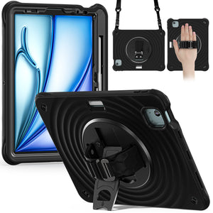 Rixus RXTC08 Anti Shock Case For Apple iPad Air 11 inch (2024, 2025, 2026), Air 4 10.9 inch (2020), Air 5 10.9 inch (2022), Pro 11 inch (2018, 2020, 2021, 2022) Black