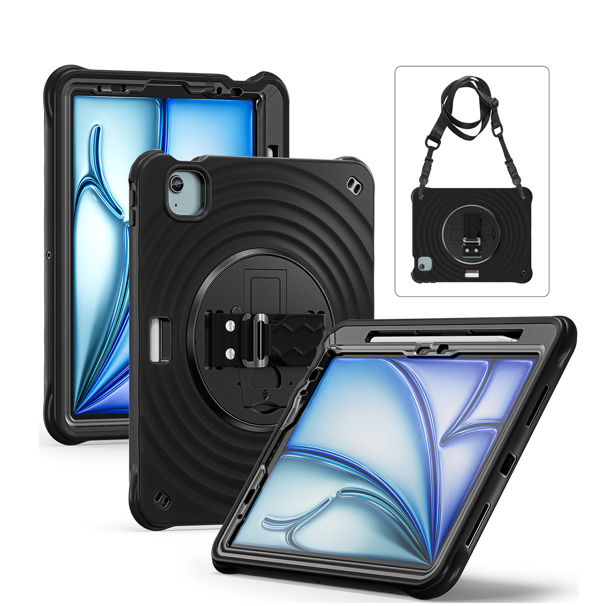 Rixus RXTC08 Anti Shock Case For Apple iPad Pro 13 inch (2024) Black