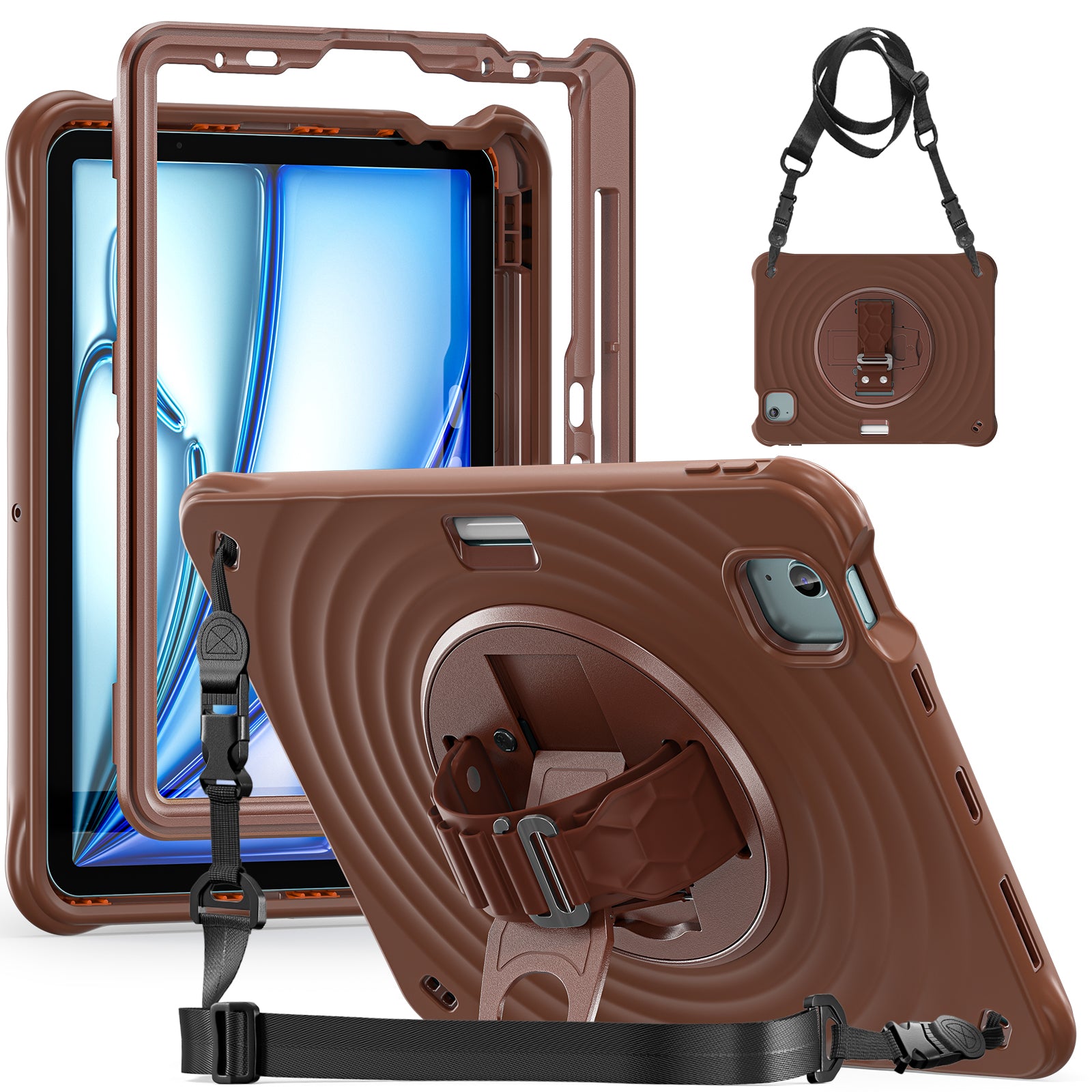 Rixus RXTC08 Anti Shock Case For Apple iPad Pro 13 inch (2024) Chocolate