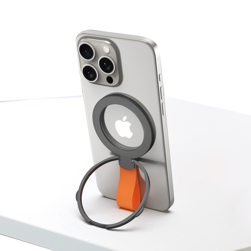 Rixus RXPH20BO Mobile Phone Holder With MagSafe Black And Orange