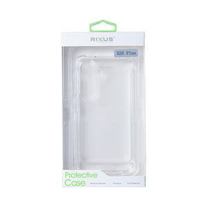 Rixus Anti-Burst Case For Samsung Galaxy S25 Plus Transparent